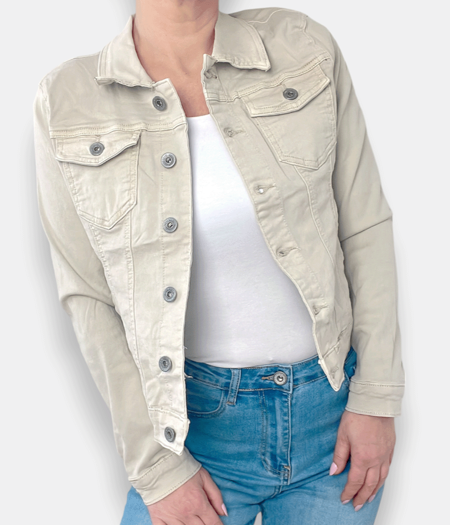 Giubbino di Jeans beige